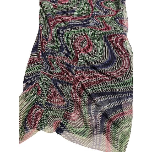 Opening Ceremony Multicolor Abstract Swirl Sleeveless Ruched Dress Size S - Picture 7 of 10